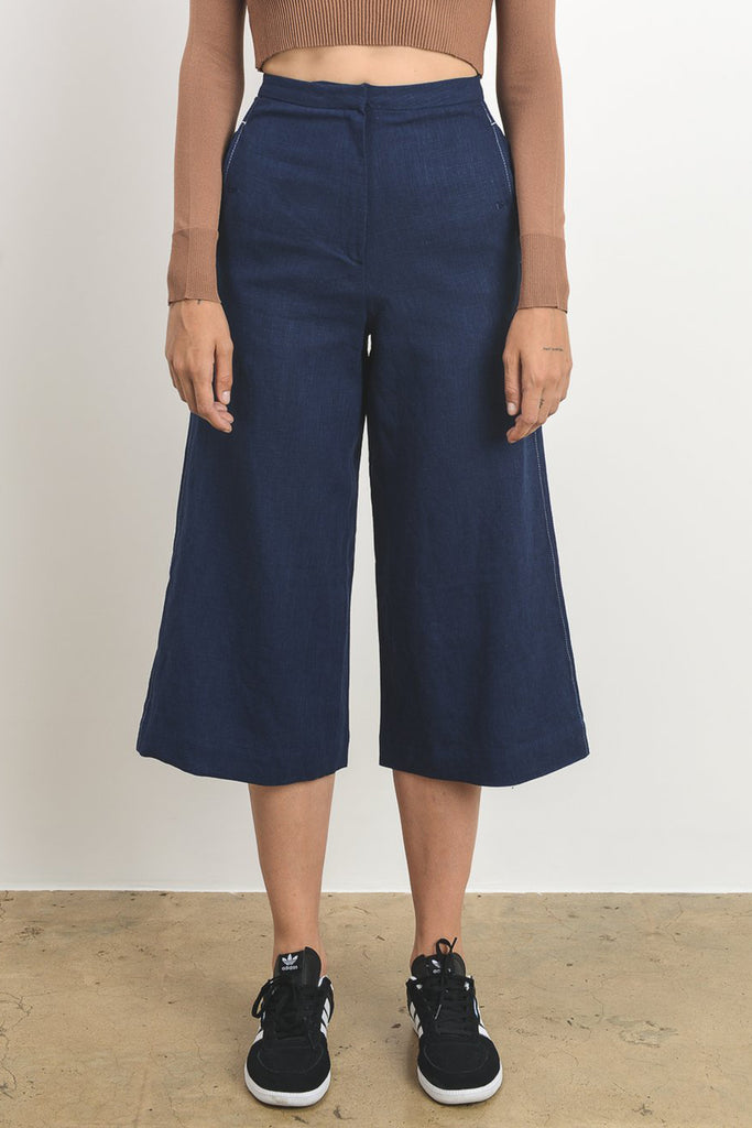 Three-Dimensional Cut High Waist Trousers Wide Leg Carrot Pants – Ofelya  Boutique